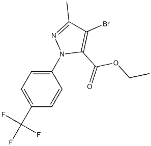 4-BROMO-3-METHYL-1-[4-(TRIFLUOROMETHYL)PHENYL]-1H-PYRAZOLE-5-CARBOXYLIC ACID ETHYL ESTER Structural