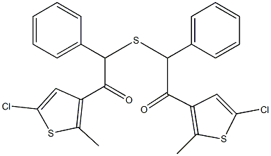 1-(5-CHLORO-2-METHYL-THIOPHEN-3-YL)-2-[2-(5-CHLORO-2-METHYL-THIOPHEN-3-YL)-2-OXO-1-PHENYL-ETHYLSULFANYL]-2-PHENYL-ETHANONE Structural