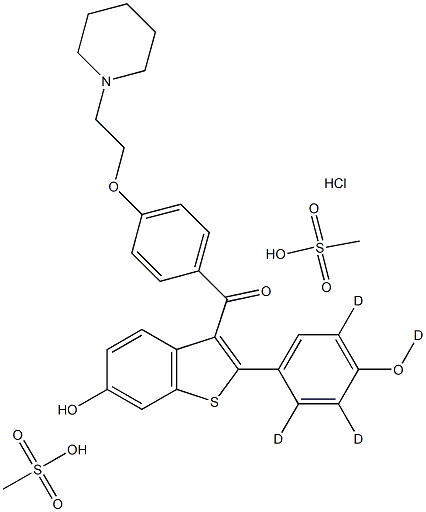 Raloxifene Dimesylate Hydrochloride-d4 Structural