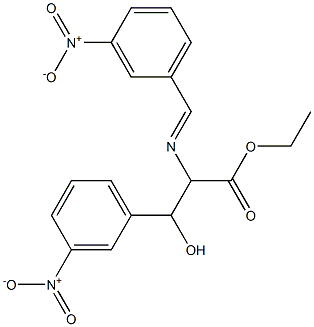 Ethyl 3-Hydroxy-2-((3-nitrobenzylidene)amino)-3-(3-nitrophenyl)propanoate Structural