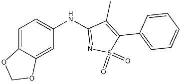 N-1,3-Benzodioxol-5-yl-4-methyl-5-phenyl-3-isothiazolamine 1,1-Dioxide Structural