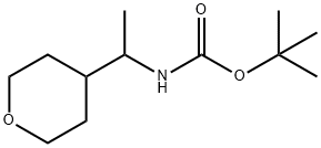 tert-butyl 1-(tetrahydro-2H-pyran-4-yl)ethylcarbamate Structural