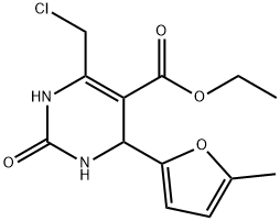 ethyl 6-(chloromethyl)-4-(5-methylfuran-2-yl)-2-oxo-1,2,3,4-tetrahydropyrimidine-5-carboxylate Structural