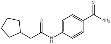 N-(4-Carbamothioylphenyl)-2-cyclopentylacetamide Structural