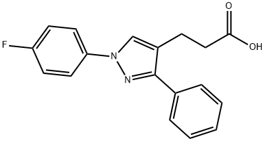 JR-6872, 3-(1-(4-Fluorophenyl)-3-phenyl-1H-pyrazol-4-yl)propanoic acid, 97% Structural