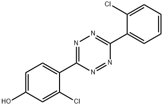 Phenol, 3-chloro-4-[6-(2-chlorophenyl)-1,2,4,5-tetrazin-3-yl]- Structural
