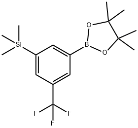 1,3,2-Dioxaborolane, 4,4,5,5-tetramethyl-2-[3-(trifluoromethyl)-5-(trimethylsilyl)phenyl]-