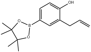 Phenol, 2-(2-propen-1-yl)-4-(4,4,5,5-tetramethyl-1,3,2-dioxaborolan-2-yl)- Structural