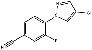 Benzonitrile, 4-(4-chloro-1H-pyrazol-1-yl)-3-fluoro- Structural