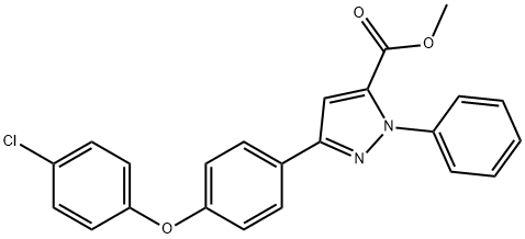 JR-2984, Methyl 3-(4-(4-chlorophenoxy)phenyl)-1-phenyl-1H-pyrazole-5-carboxylate, 97% Structural