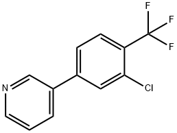 Pyridine, 3-[3-chloro-4-(trifluoromethyl)phenyl]- Structural