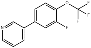 Pyridine, 3-[3-fluoro-4-(trifluoromethoxy)phenyl]- Structural
