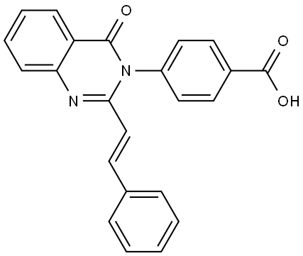 Benzoic acid, 4-[4-oxo-2-[(1E)-2-phenylethenyl]-3(4H)-quinazolinyl]- Structural