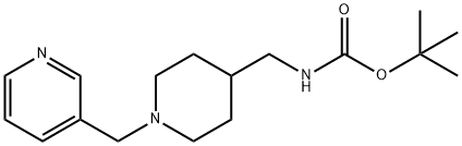 tert-Butyl [1-(pyridin-3-ylmethyl)piperidin-4-yl]methylcarbamate Structural