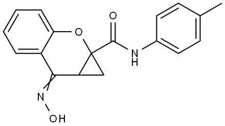 Benzo[b]cyclopropa[e]pyran-1a(1H)-carboxamide, 7,7a-dihydro-7-(hydroxyimino)-N-(4-methylphenyl)- Structural