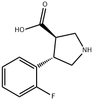 3-Pyrrolidinecarboxylic acid, 4-(2-fluorophenyl)-, (3R,4S)-