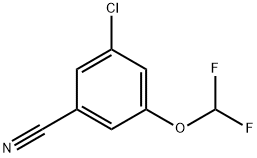 Benzonitrile, 3-chloro-5-(difluoromethoxy)- Structural