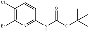 Carbamic acid, N-(6-bromo-5-chloro-2-pyridinyl)-, 1,1-dimethylethyl ester Structural