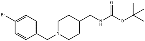 tert-Butyl [1-(4-bromobenzyl)piperidin-4-yl]methylcarbamate Structural