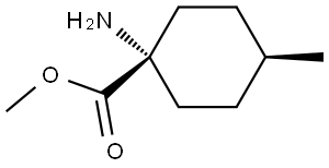 rel-methyl (1r,4r)-1-amino-4-methylcyclohexane-1-carboxylate, trans Structural