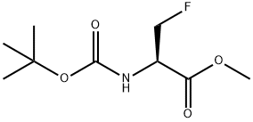 L-Alanine, N-[(1,1-dimethylethoxy)carbonyl]-3-fluoro-, methyl ester Structural