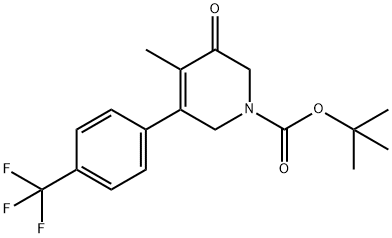 tert-butyl 4-Methyl-5-oxo-3-(4-(trifluoroMethyl)phenyl)-5,6-dihydropyridine-1(2H)- Structural