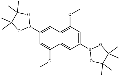 OC1158, 	 2,2'-(4,8-Dimethoxynaphthalene-2,6-diyl)bis(4,4,5,5-tetramethyl-1,3,2-dioxaborolane) Structural