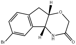 Indeno[2,1-b]-1,4-oxazin-3(2H)-one, 6-bromo-4,4a,9,9a-tetrahydro-, (4aR,9aS)- Structural