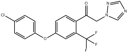 Ethanone, 1-[4-(4-chlorophenoxy)-2-(trifluoromethyl)phenyl]-2-(1H-1,2,4-triazol-1-yl)- Structural