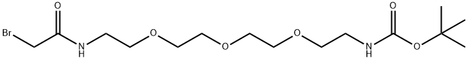 Bromoacetamido-PEG3 -Boc-amine Structural