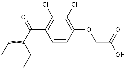 Acetic acid, 2-[2,3-dichloro-4-(2-ethyl-1-oxo-2-buten-1-yl)phenoxy]- Structural
