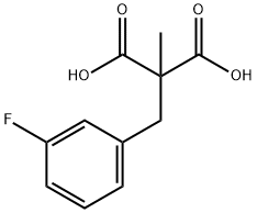 Propanedioic acid, 2-[(3-fluorophenyl)methyl]-2-methyl- Structural