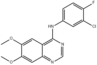 N-(3-chloro-4-fluorophenyl)-6 ,7-dimethoxyquinazolin-4-amine Structural