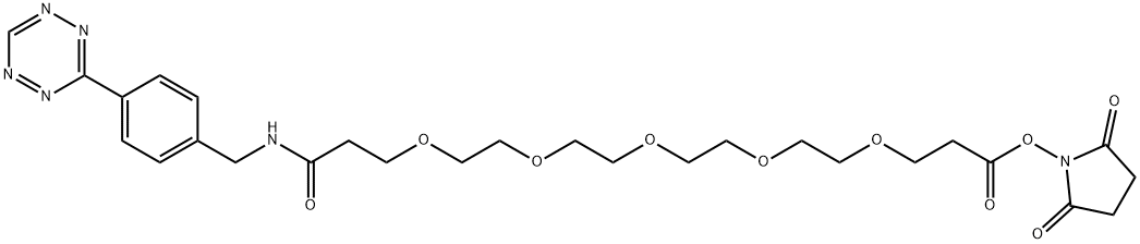 Tetrazine-PEG5-NHS ester Structural