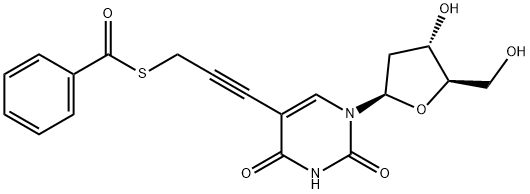 Uridine, 5-[3-(benzoylthio)-1-propyn-1-yl]-2'-deoxy- Structural
