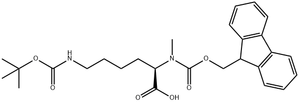 (9H-Fluoren-9-yl)MethOxy]Carbonyl N-Me-D-Lys(Boc)-OH Structural