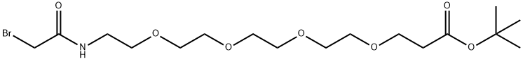 Bromoacetamido-PEG4-t-Butyl Ester Structural