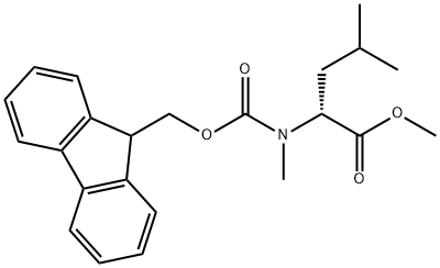 D-Leucine, N-[(9H-fluoren-9-ylmethoxy)carbonyl]-N-methyl-, methyl ester Structural
