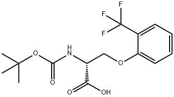 N-Boc-O-[2-(trifluoromethyl)phenyl]-D-serine Structural
