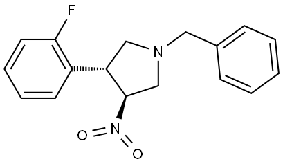 rac-(3R,4S)-1-benzyl-3-(2-fluorophenyl)-4-nitropyrrolidine, trans