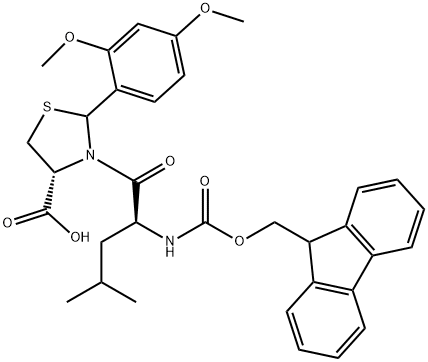 Fmoc-Leu-Cys[Psi(Dmp,H)Pro]-OH Structural