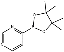 Pyrimidine, 4-(4,4,5,5-tetramethyl-1,3,2-dioxaborolan-2-yl)- Structural