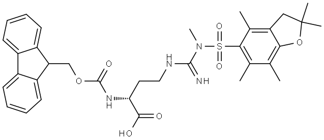 Fmoc-D-norArg(Me,pbf)-OH Structural