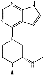 3-Piperidinamine, N,4-dimethyl-1-(7H-pyrrolo[2,3-d]pyrimidin-4-yl)-, (3R,4R)-