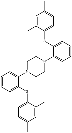 Piperazine, 1,4-bis[2-[(2,4-dimethylphenyl)thio]phenyl]- Structural