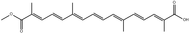 8,8'-Diapo-ψ,ψ-carotene-8,8'-dioic acid 8-methyl ester Structural