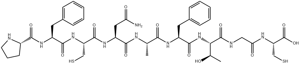 H-Pro-Phe-Cys-Asn-Ala-Phe-Thr-Gly-Cys-OH (Cys3-Cys9) Structural
