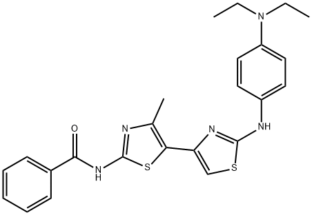N-(2-{[4-(diethylamino)phenyl]amino}-4'-methyl-4,5'-bi-1,3-thiazol-2'-yl)benzamide Structural