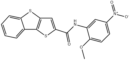 N-(2-methoxy-5-nitrophenyl)thieno[3,2-b][1]benzothiole-2-carboxamide Structural