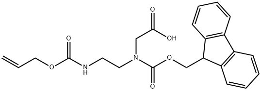 Glycine, N-[(9H-fluoren-9-ylmethoxy)carbonyl]-N-[2-[[(2-propen-1-yloxy)carbonyl]amino]ethyl]- Structural